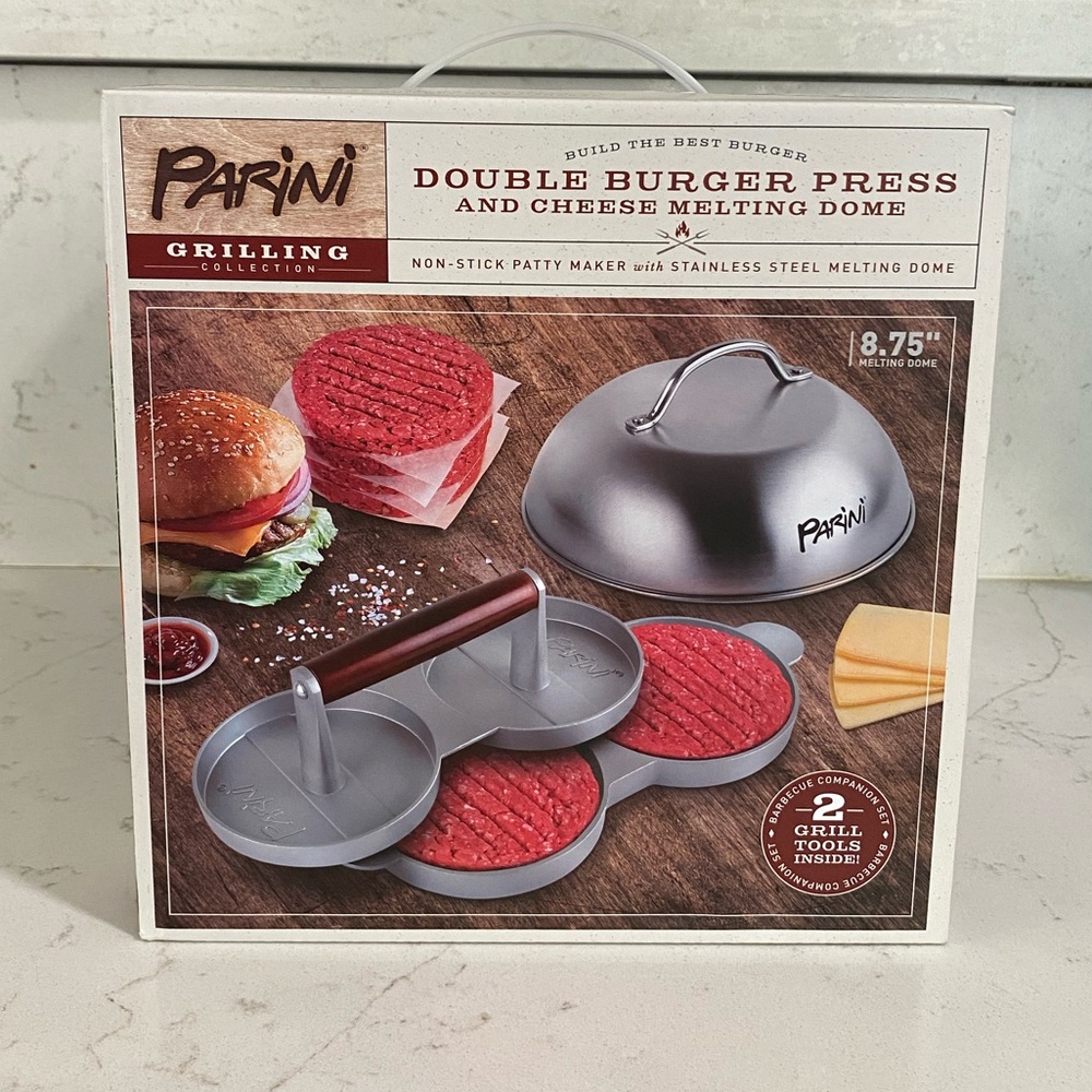 PARINI Double Burger Press And Melting Dome✨